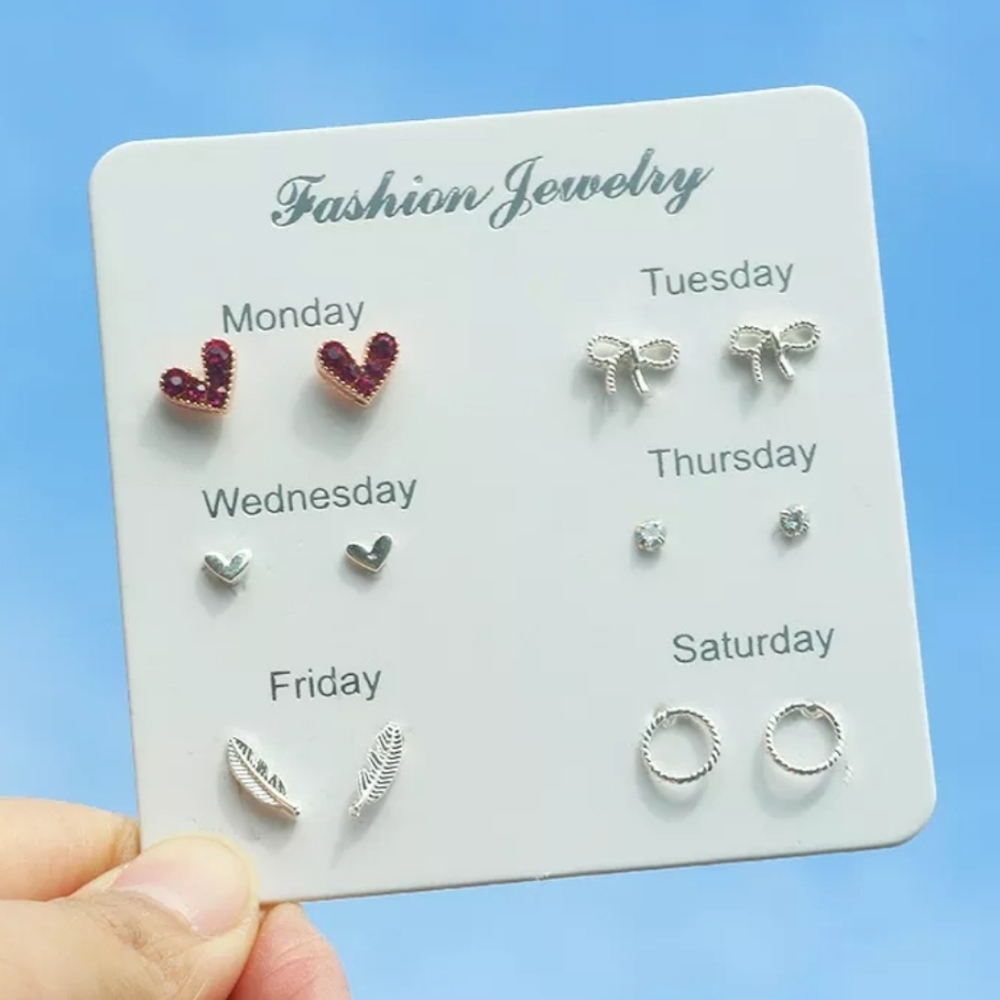 6 Set Small Earrings